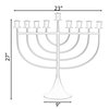 Vintiquewise Modern Solid Metal Judaica Hanukkah Menorah 9 Branched Candelabra, Gold Small QI004119.GD.S